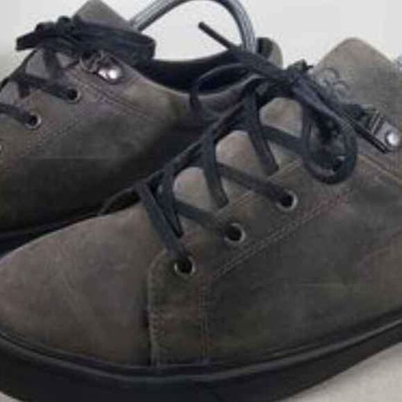 Ugg Brock Men\'s Gray Nubuck Lace Up Waterproof Sneakers  - Men\'s Shoes 9 main image 6